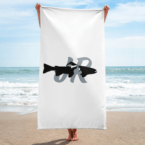 JR White Beach Towel